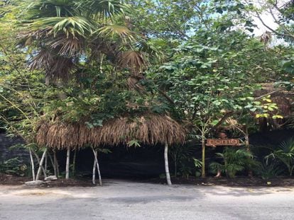 Entrada al restaurante Noma Tulum