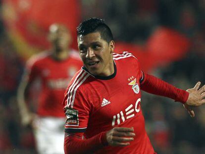 Enzo Pérez, con el Benfica.