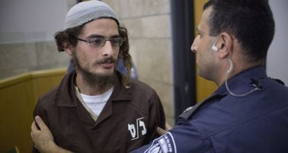 El líder judío radical Meir Ettinger, el martes en un tribunal de Nazaret.
