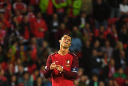 Cristiano Ronaldo durante el partido Portugal-Austria