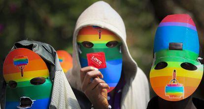 Protesta en Kenia contra la ley antihomosexual de Uganda el 10 de febrero.