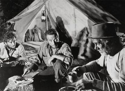 Tim Holt, Humphrey Bogart y Walter Huston, en <i>El tesoro de Sierra Madre</i> (1948), de John Ford.