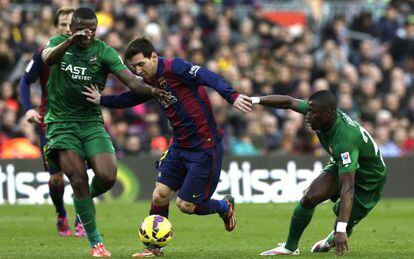 Messi, en el partido de Liga contra el Levante.