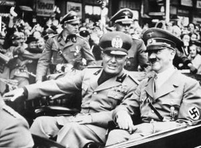 Mussolini y Hitler.