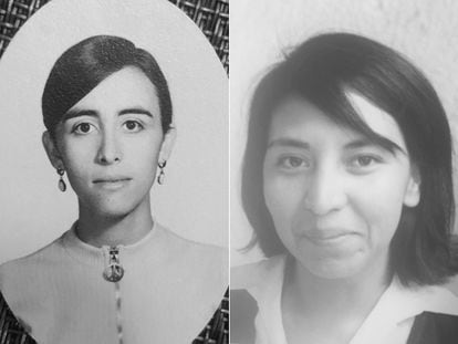 Herminia Gómez y Elia Hernández, en fotografías de archivo.