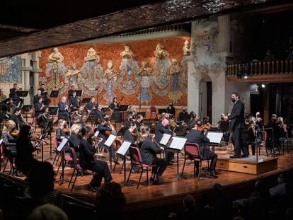 La Mahler Chamber Orchestra en su actuación en el Palau de la Música.