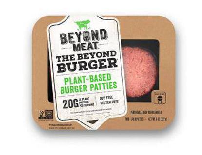 Hamburguesa de Beyond Meat, empresa de Estados Unidos que hace sucedáneos de carne con proteínas vegetales.