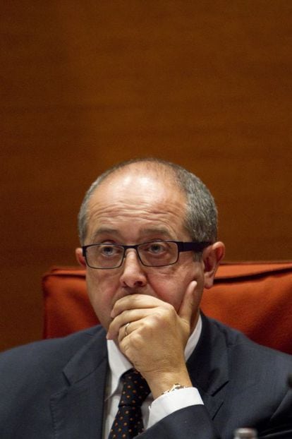 Felip Puig en la comparecencia en la permanente del Parlament