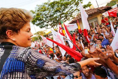 Dilma Rousseff en campaña esta semana en Minas Gerais.