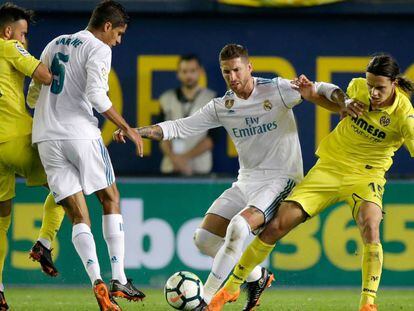 Un partido de LaLiga Santander entre el Villareal y el Real Madrid la pasada temporada.