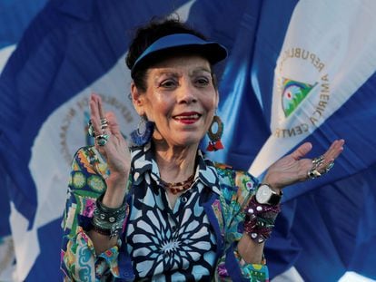 Rosario Murillo durante una marcha en Nicaragua, el 5 de septiembre de 2018.