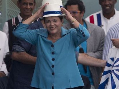 La presidenta Dilma Rousseff el domingo en R&iacute;o