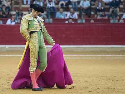 Paco Ureña, en la plaza de Zaragoza, el 12 de octubre de 2017.