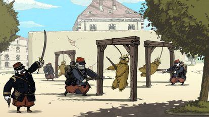 El juego cuenta con unos gráficos a medias entre cómic y dibujo animado, inspirados en los tebeos de Jacques Tardi.