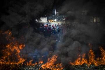 Protestas de trabajadores de Alcoa en octubre de 2018.