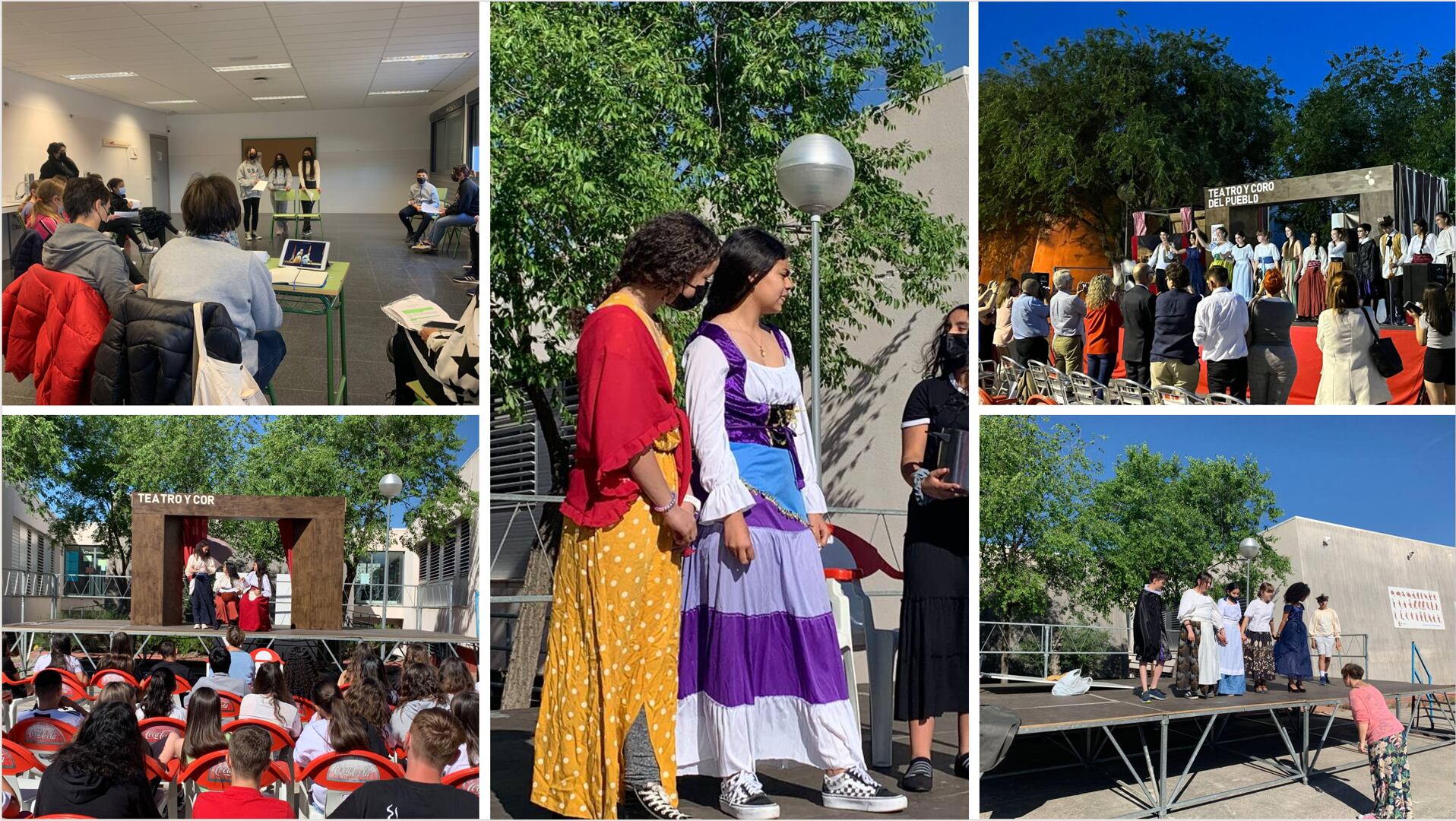Imágenes de asistentes, representaciones de teatro y actividades culturales del evento en conmemoración de los 90 años de la visita de la Misiones Pedagógicas a Seseña, en una imagen cedida por el instituto.