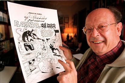 Francisco Ibáñez, en Barcelona en 2002.