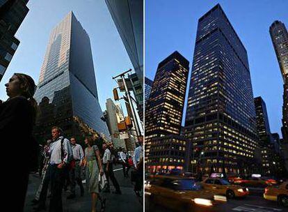 Edificios donde se encuentran las sedes de Carlyle Group (izquierda) y de Blackstone Group en Nueva York.