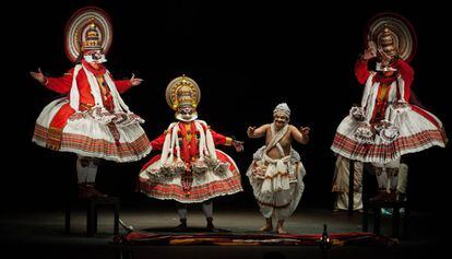 Un momento del 'Kijote Kathakali', en su estreno en Almagro.