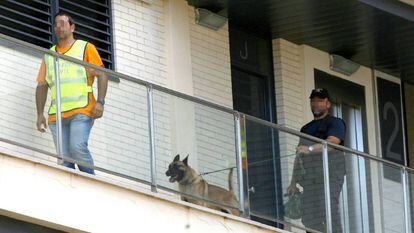 La Guardia Civil, dirigi&eacute;ndose al domicilio de Antoni Mart&iacute;.