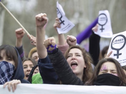 Manifestación del 8 de marzo de 2019 en Madrid. / SANTI BURGOS