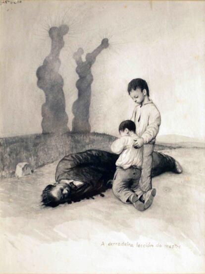 Cuadro 'A derradeira lección do mestre' (1937).