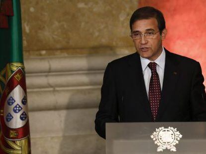 El primer ministro portugués, Pedro Passos Coelho, este viernes en Lisboa.