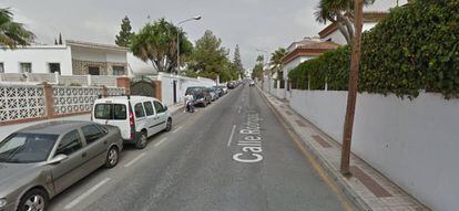 Vista de la avenida Rodríguez Acosta, en Nerja, donde ha muerto el menor de 5 años.