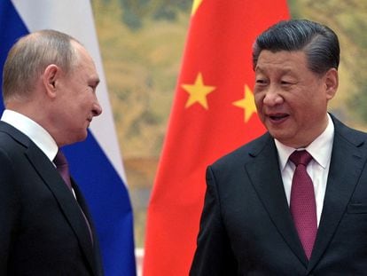 El presidente ruso, Vladímir Putin, y su homólogo chino, Xi Jinping, en una imagen de archivo.