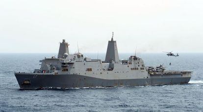 El buque de la Armada, USS San Antonio, donde está siendo interrogado Al Libi, a la espera de ser trasladado a Nueva York