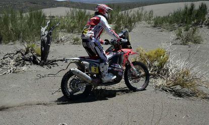 Joan Barreda durante la tercera etapa.