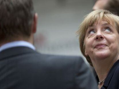La canciller Angela Merkel, en la cumbre del euro convocada en Bruselas el 7 de julio.