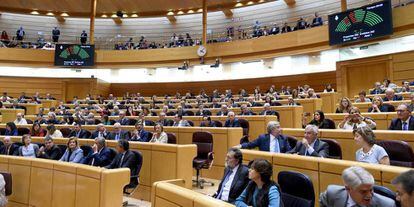 Imagen general del Senado durante una sesi&oacute;n plenaria. 