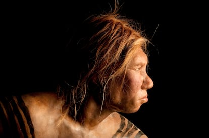 Recreación de una mujer neandertal por los artistas holandeses Andrie y Alfons Kennis.