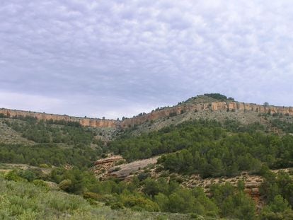 Vista del yacimiento celtibérico de la Muela de Peñalba, en Villastar (Teruel).