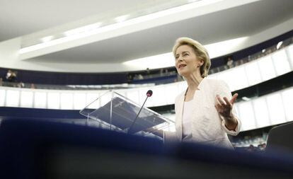 Ursula von der Leyen, el martes en la Eurocámara.