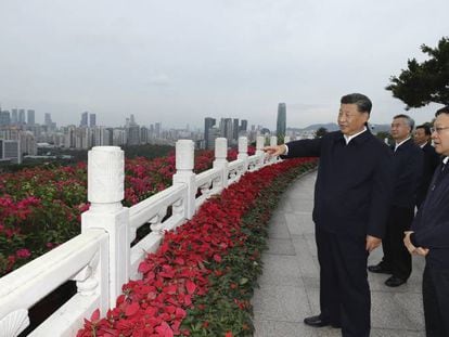Xi Jinping, presidente chino, esta semana en su visita a Shenzhen.