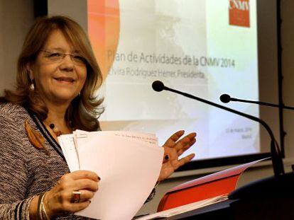 La presidenta de la CNMV, Elvira Rodr&iacute;guez. 