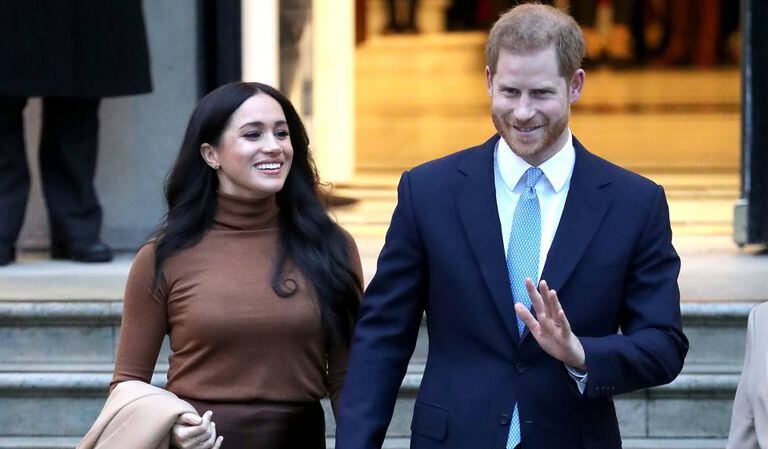 Meghan Markle y Enrique de Inglaterra, en la Casa de Canadá de Londres.