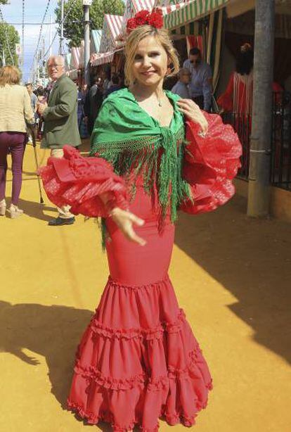 Eugenia Martínez de Irujo, en la Feria de Abril.