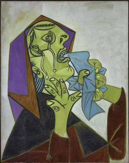 'Cabeza de mujer llorando con pañuelo III', de Picasso. 