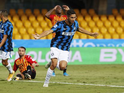 Achraf celebra un gol ante el Benevento.