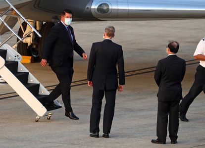 El subsecretario de Estado estadounidense Keith Krath, este viernes a su llegada a Taipéi.