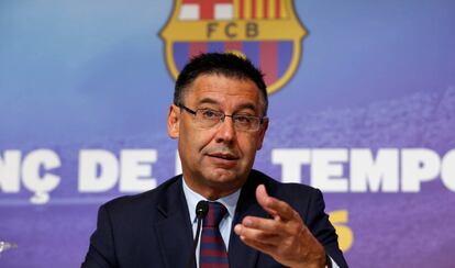 Bartomeu, en roda de premsa.